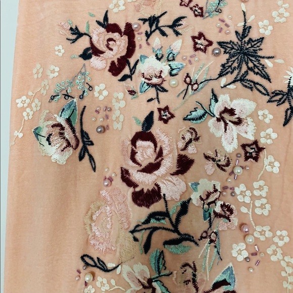 NWT Anthropologie velvet beaded floral dress - Picture 7 of 7